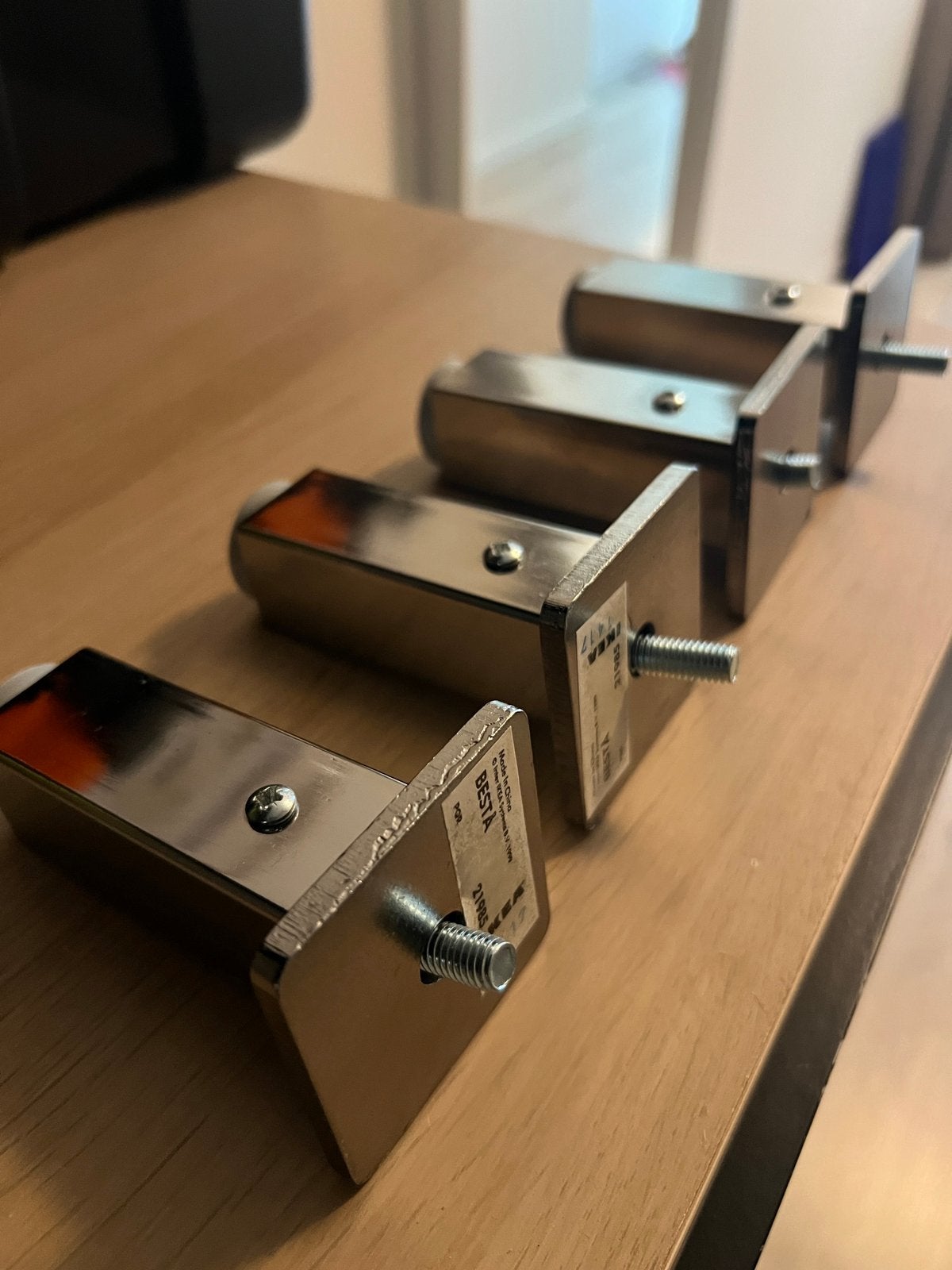 4x IKEA BESTÅ vierkante poten chroom vintage/discontinued, Ophalen of Verzenden, Zo goed als nieuw, Overige typen