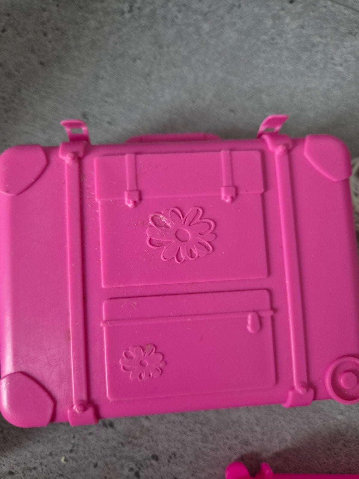 Roze Barbie koffer met bloemmotief, Ophalen of Verzenden, Gebruikt, Accessoires