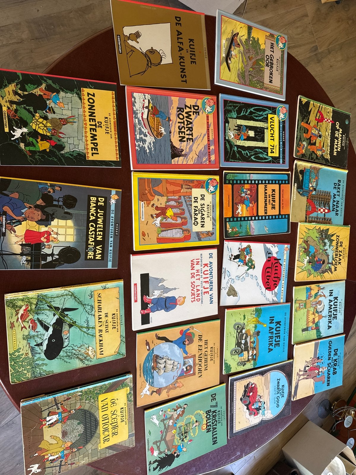 21 Kuifje albums - Hergé Casterman - Oudere uitgaven, Meerdere stripboeken, Ophalen, Gelezen