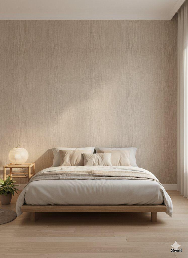 14198 Beige echt jute vintage behang eco woven swiet, Huis en Inrichting, Stoffering | Behang, Verzenden, Minder dan 10 m², Beige