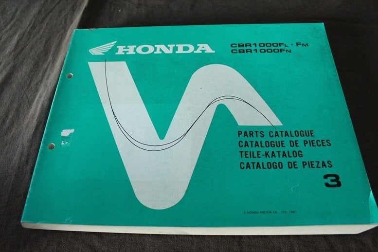 Honda CBR1000 F 1991 motorcycle parts catalogue CBR1000F, Ophalen of Verzenden, Honda