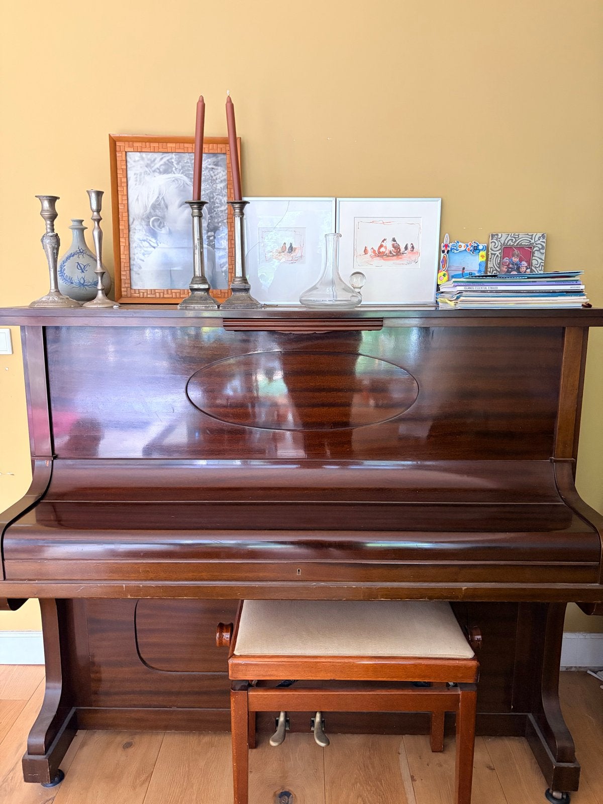 Nyström Piano - Klassiek en Goed Onderhouden, Ophalen, Gebruikt, Bruin, Piano