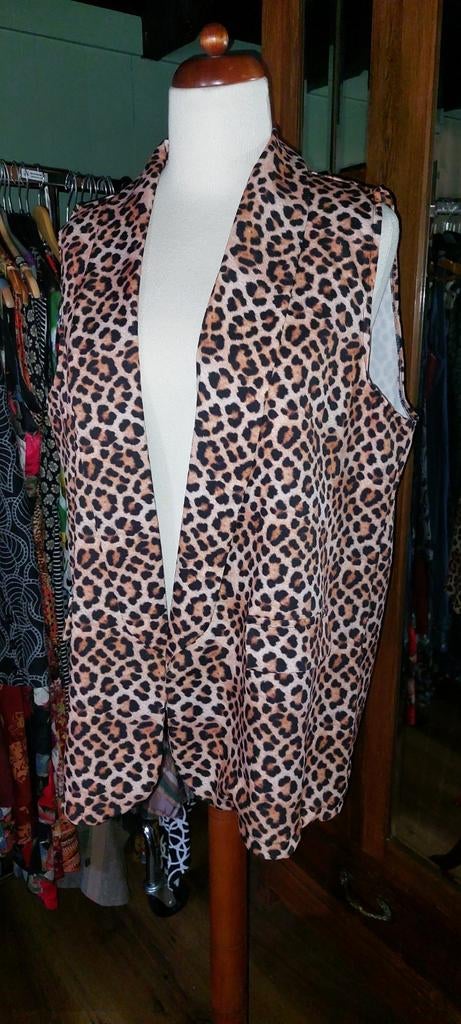 Merk New Collection Panterprint Gilet - Curve Maten, Kleding | Dames, Grote Maten, Merk New Collection, Ophalen of Verzenden, Nieuw
