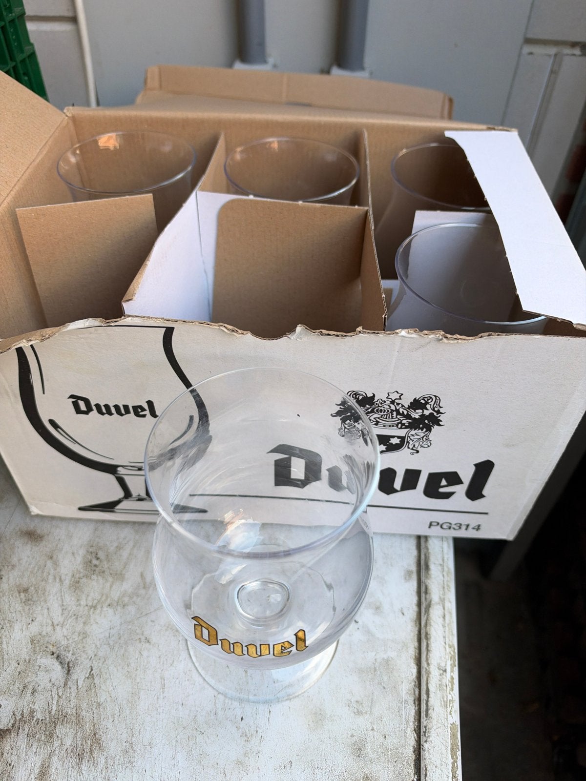 Duvel bierglazen - Set van 5, Glas of Glazen, Overige merken, Ophalen of Verzenden, Glas
