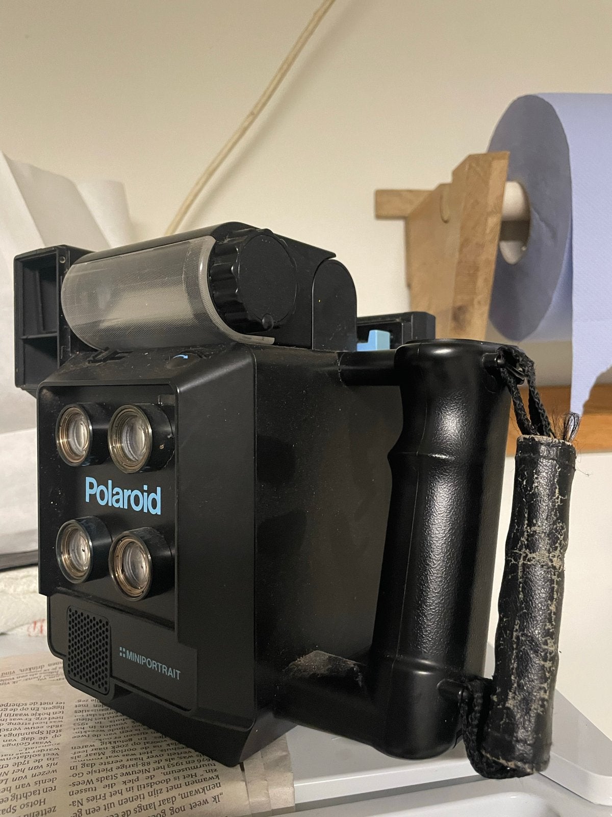 Polaroid Miniportrait 203 - Vintage Instant Camera, Ophalen of Verzenden, Gebruikt, Polaroid