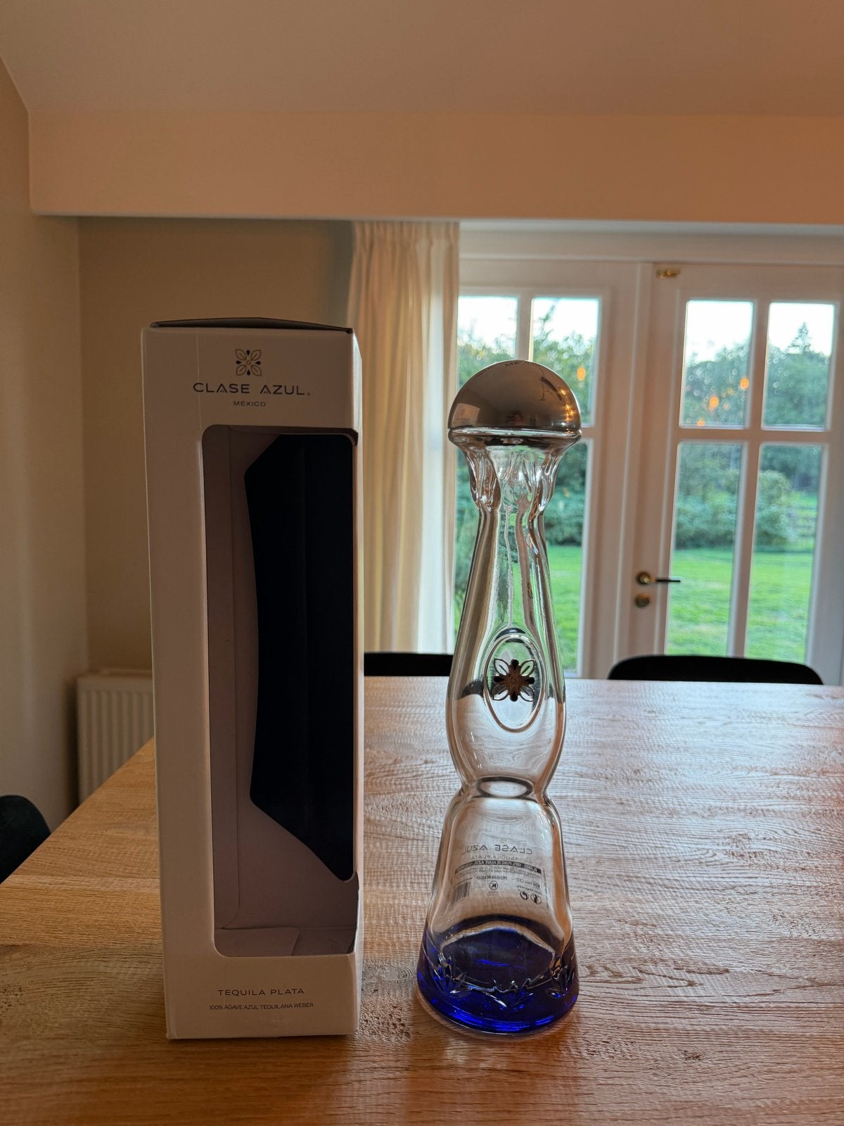 Clase Azul Tequila Plata lege fles voor decoratie, Blauw, Overige stijlen, Ophalen of Verzenden, Zo goed als nieuw