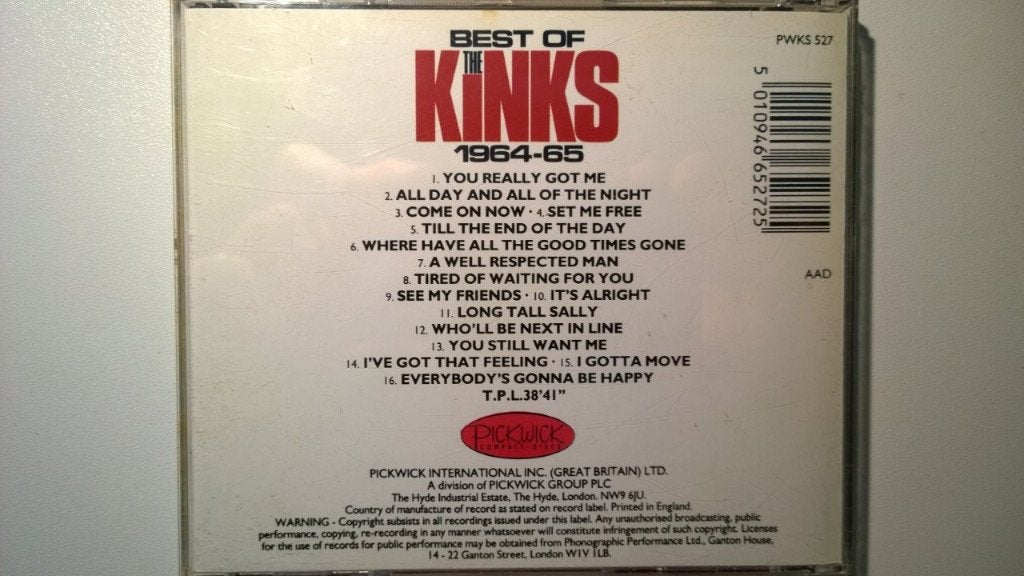 The Kinks - Best Of The Kinks 1964-1965, Ophalen of Verzenden, Zo goed als nieuw, Poprock