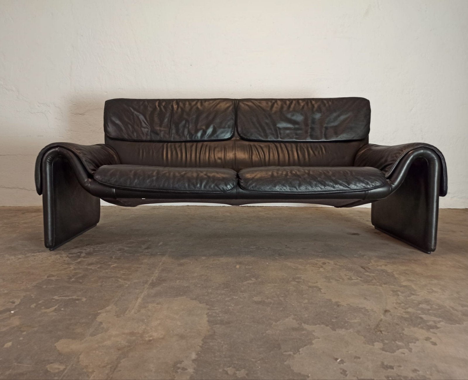de Sede DS 2011 leren bank bankstel, zwart, Ophalen, Tweedehands, Tweedehands, 150 tot 200 cm