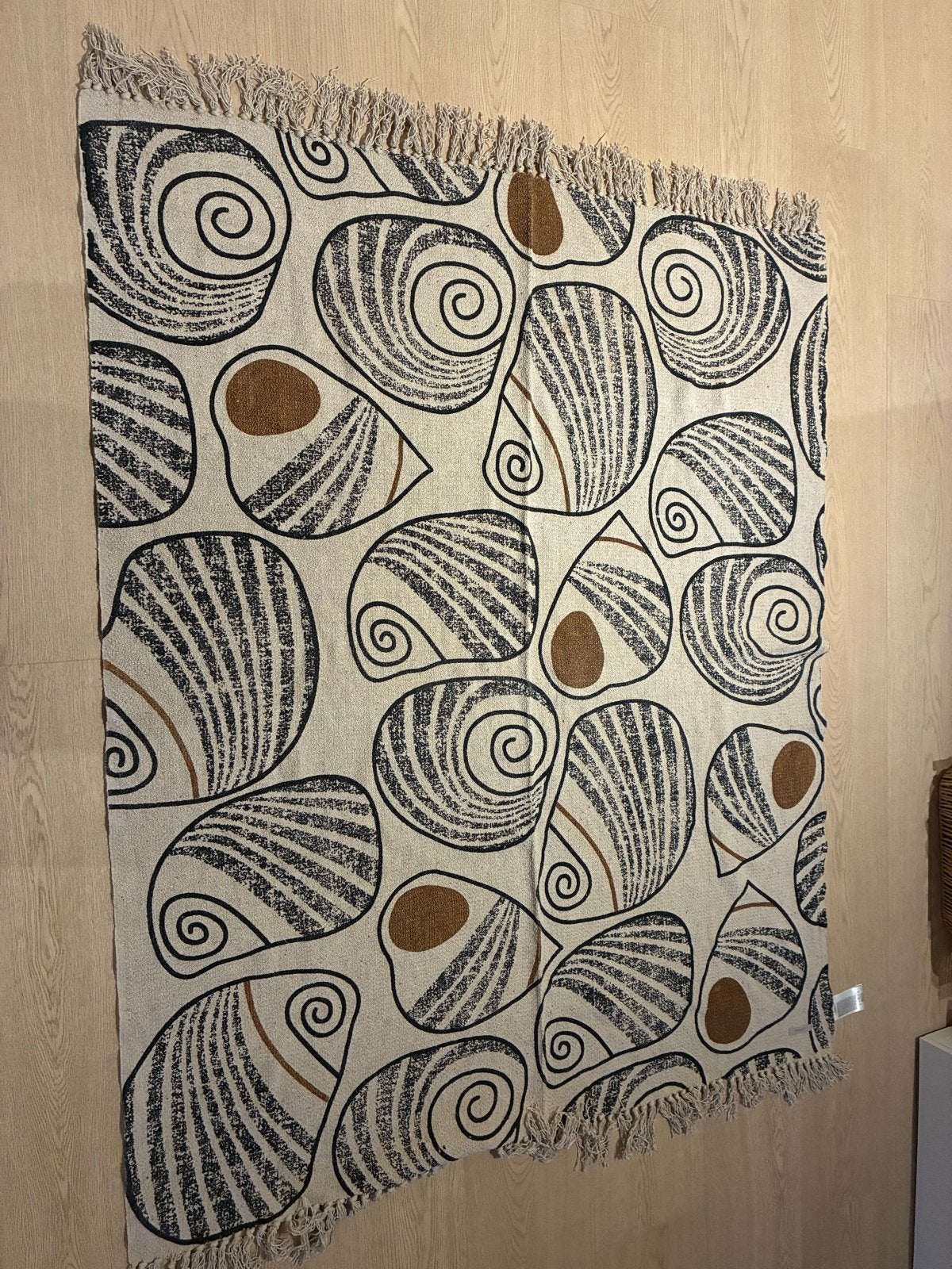 Bloomingville plaid 165x128cm - Zeer goede staat, Met franjes/kwastjes, Zo goed als nieuw, Plaid, Meerkleurig