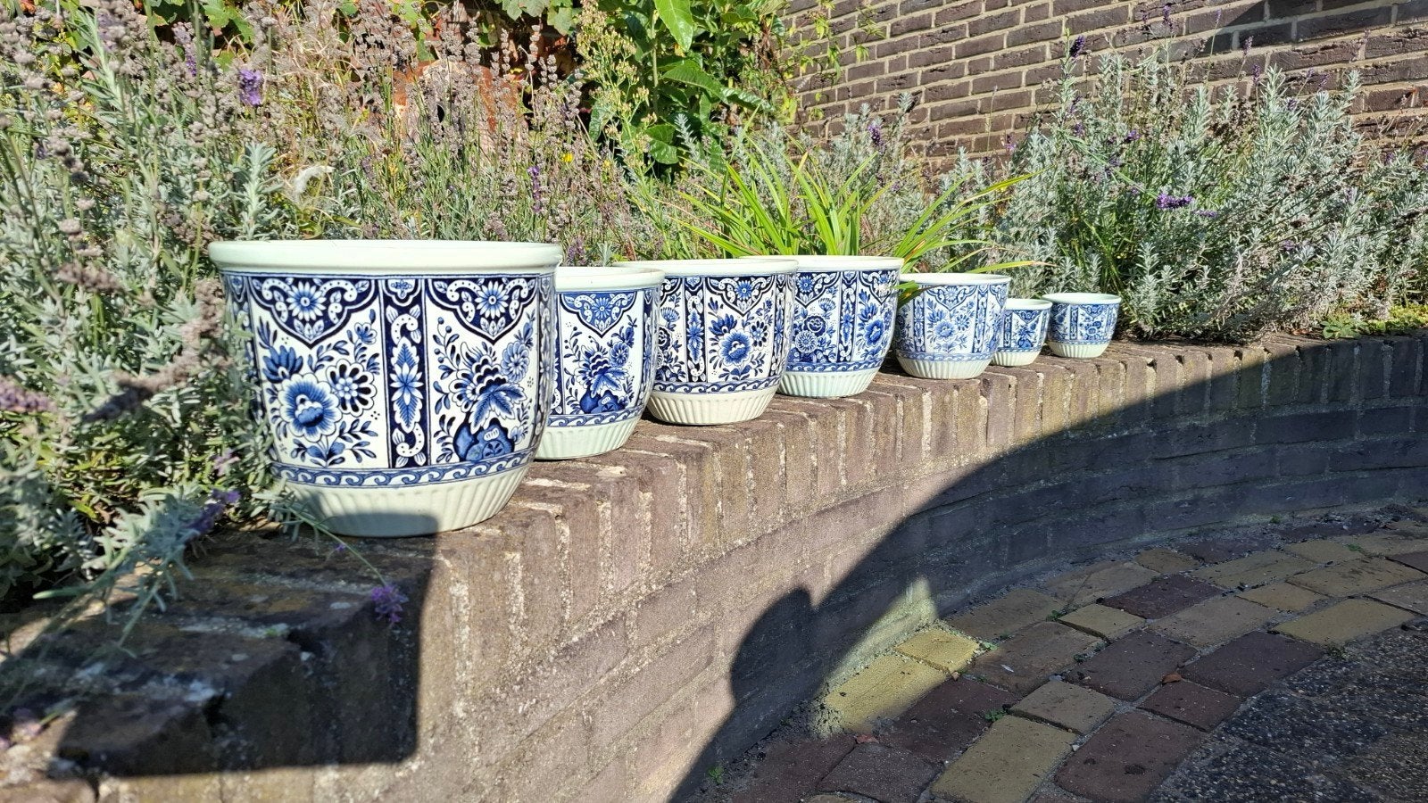 mooie Delftsblauwe potten., Ophalen, Gebruikt, Overige materialen, Pot, Bus of Blik