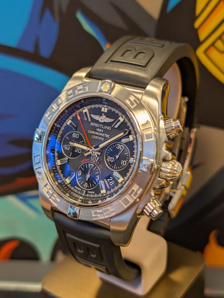 Breitling Chronomat B01 44mm flying fish nieuwe service, Ophalen of Verzenden, Zo goed als nieuw, Breitling