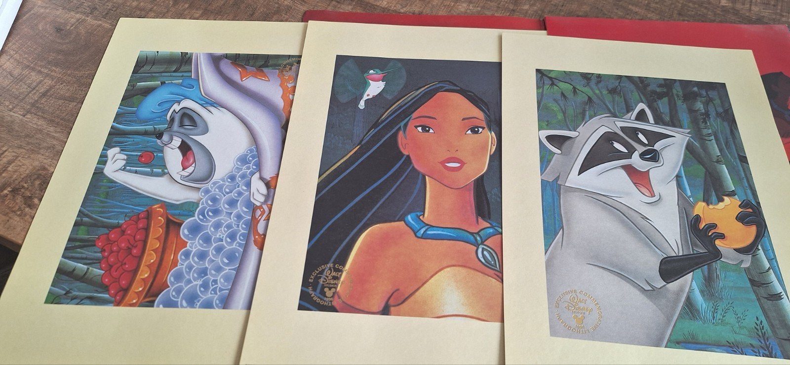 Disney's Pocahontas Lithografie Set - Exclusieve Editie 1996, Ophalen of Verzenden, Pocahontas of Kl. Zeemeermin, Zo goed als nieuw