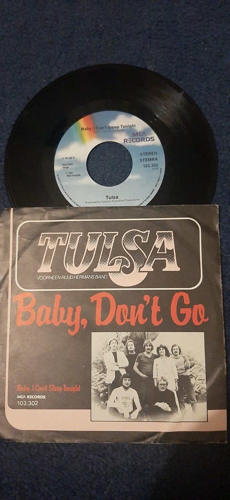 Tulsa - Baby, Don't Go / Baby, I Can't Sleep Tonight Single, Fotohoes, Ophalen of Verzenden, Gebruikt, Pop