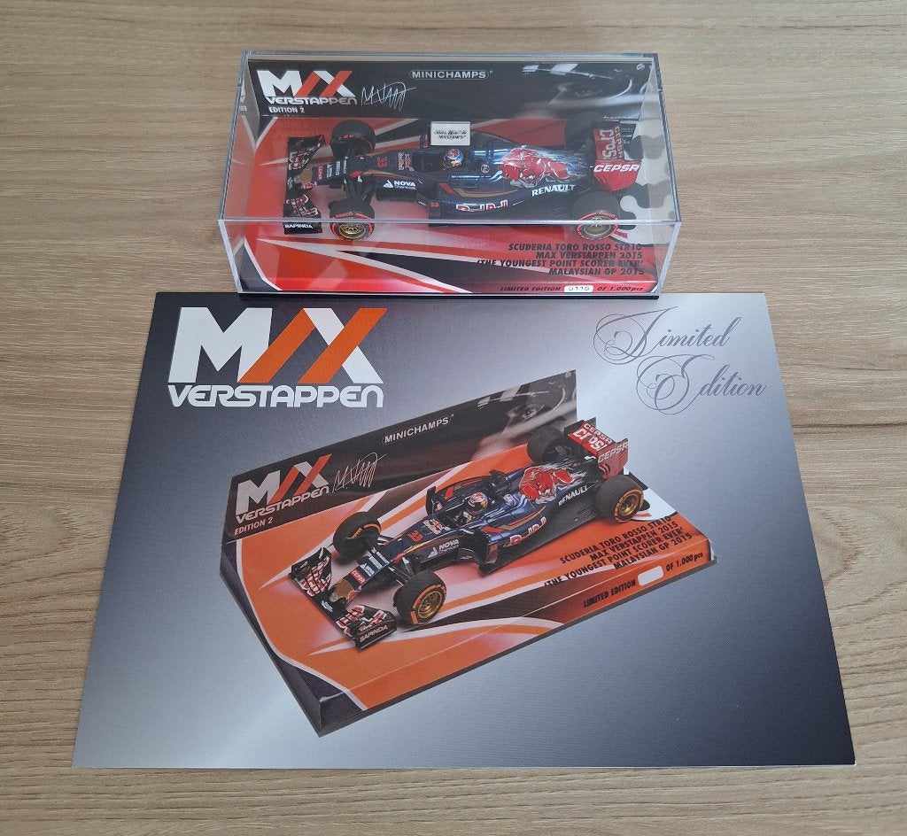 GP Maleisië 2015 Max Verstappen MiniChamps 1:43 Edt 2 NIEUW, Ophalen of Verzenden, Nieuw, Formule 1