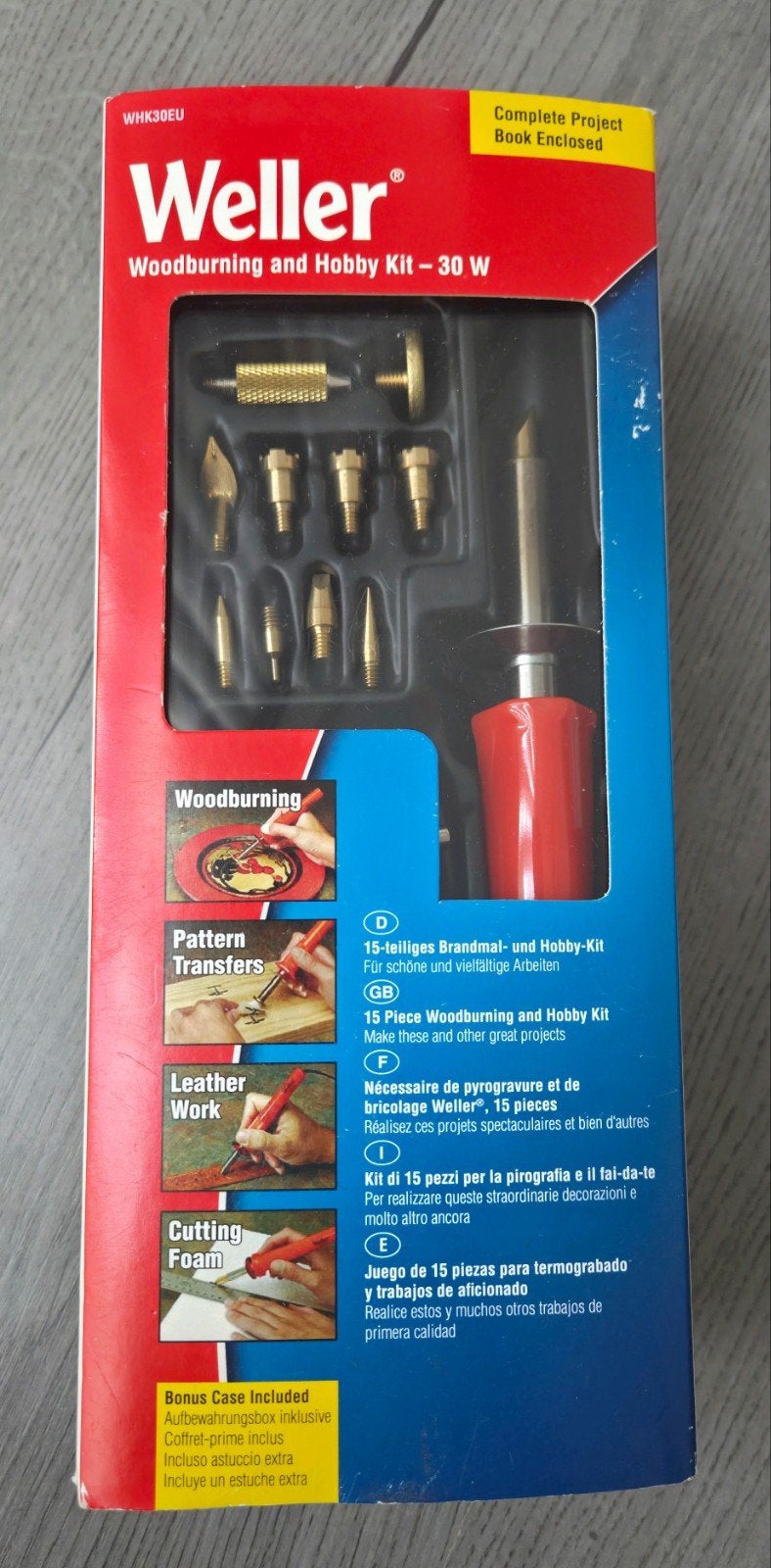 Weller WHK30EU 30W brandpen/houtbrander – 15-delige set, Ophalen of Verzenden, Nieuw
