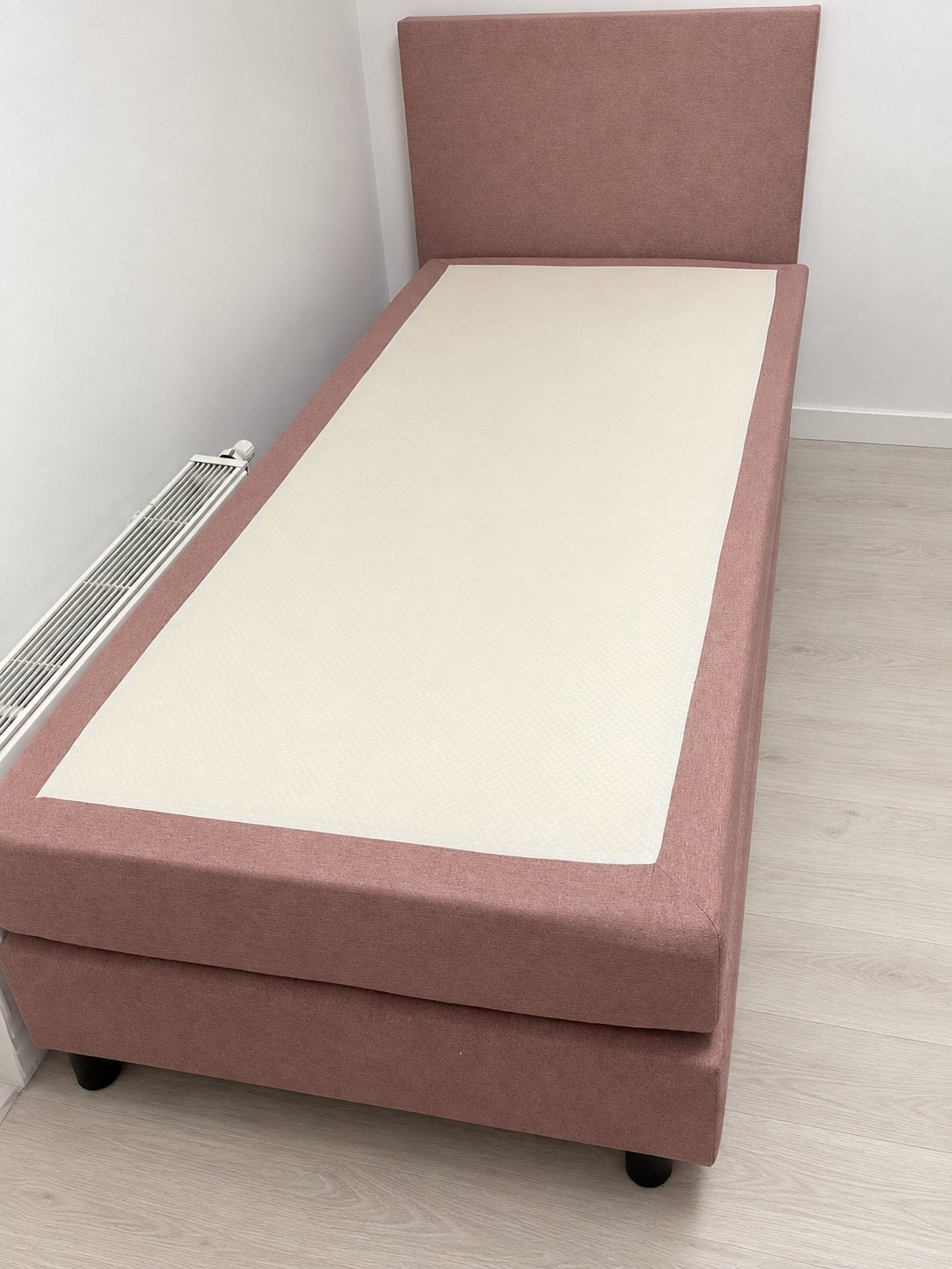 Nieuwe ongebruikte roze boxspring 90x200 compleet, Huis en Inrichting, Ophalen, 90 cm, Eenpersoons, Nieuw