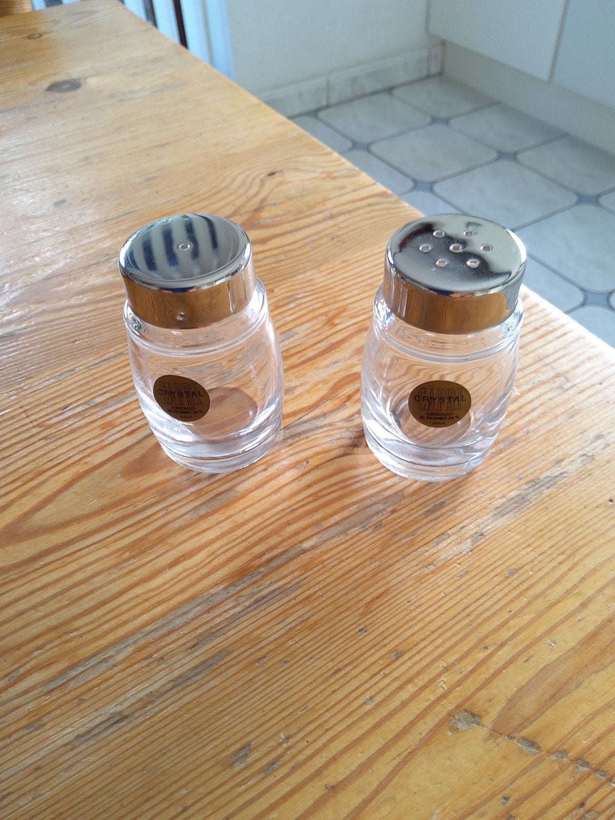 kristallen peper en zoutstel nieuw, Ophalen of Verzenden, Nieuw
