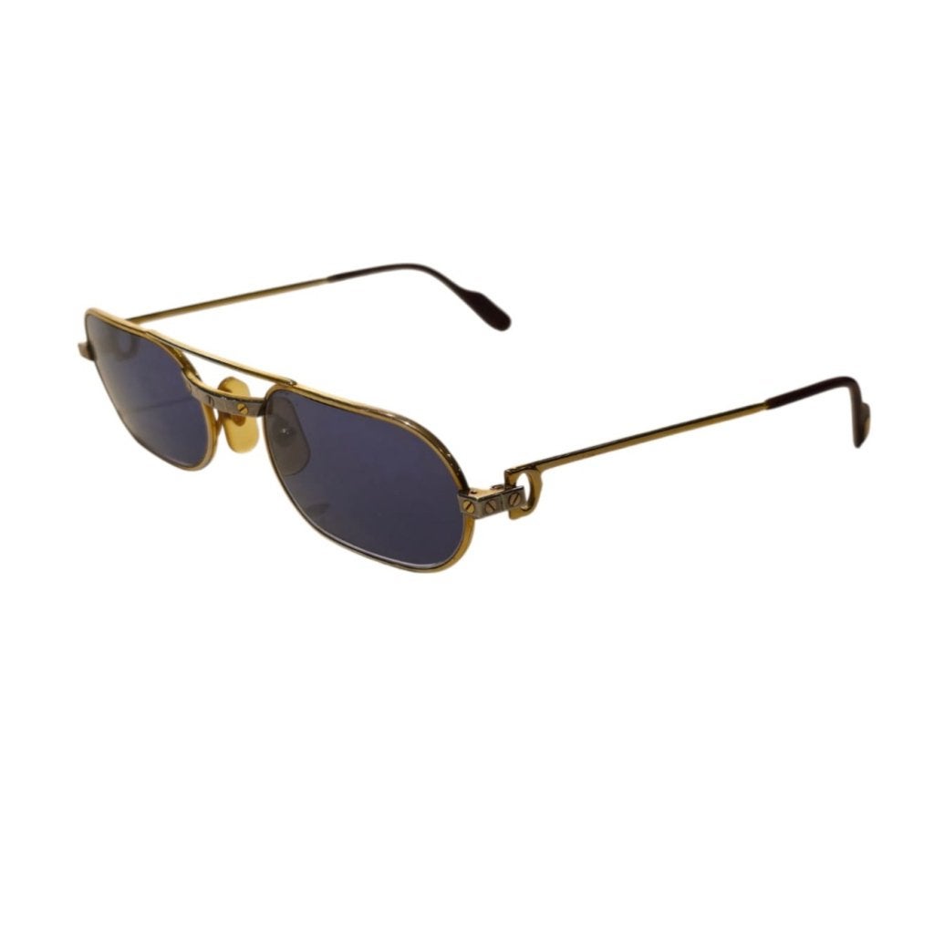 Cartier Santos Bril Metallo Dorato Vintage Goud Nette Staat, Cartier, Gebruikt, Support@cartier.com, 13 Rue de la Paix, 75002 Paris
France