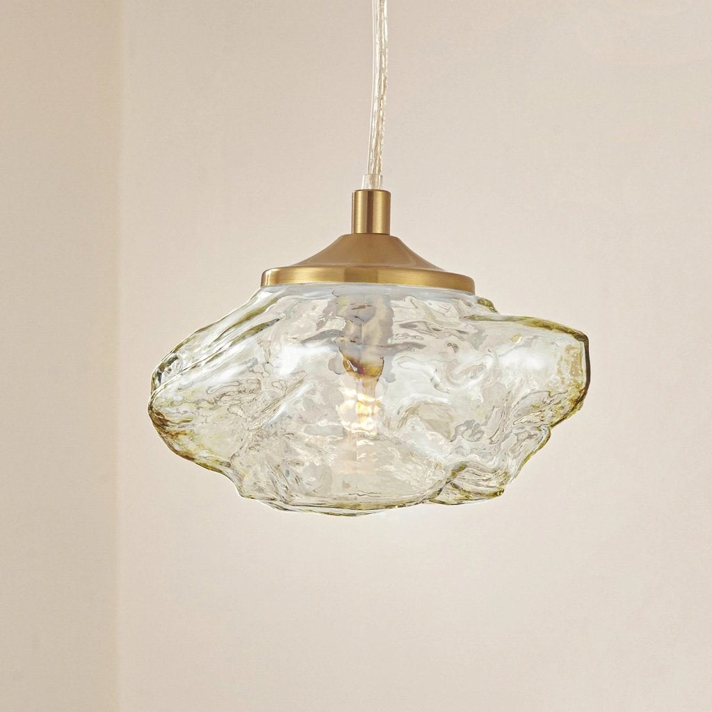 Nieuw Lindby hanglamp Piatra, barnsteen/messing, glas, Ophalen, Nieuw, Glas, G9