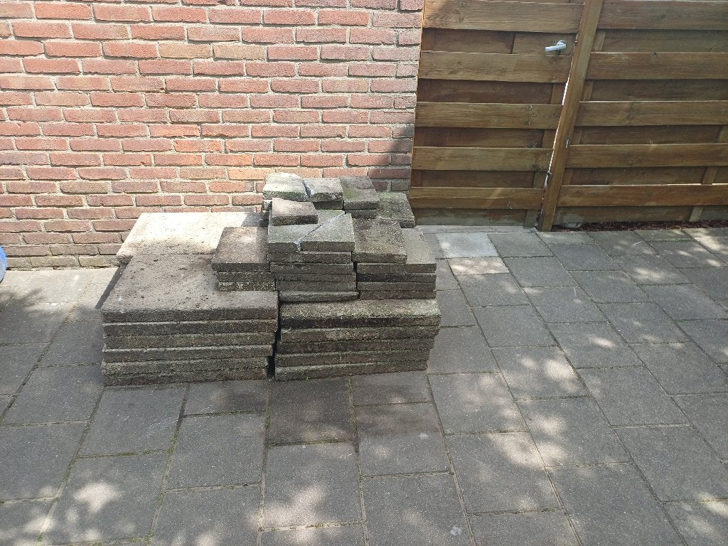 Tuin grindtegels, Ophalen, Gebruikt, 10 m² of meer, Beton