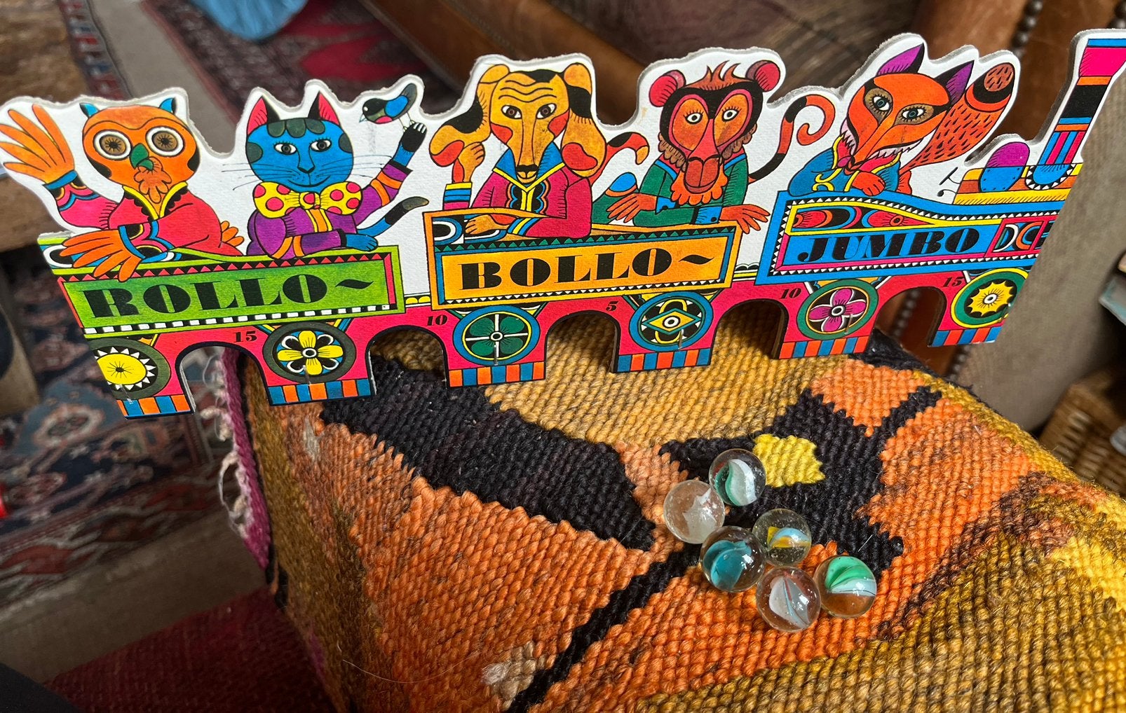 Vintage “ Rollo Bollo Jumbo” Knikkerspel, Antiek en Kunst, Antiek | Speelgoed, Ophalen of Verzenden
