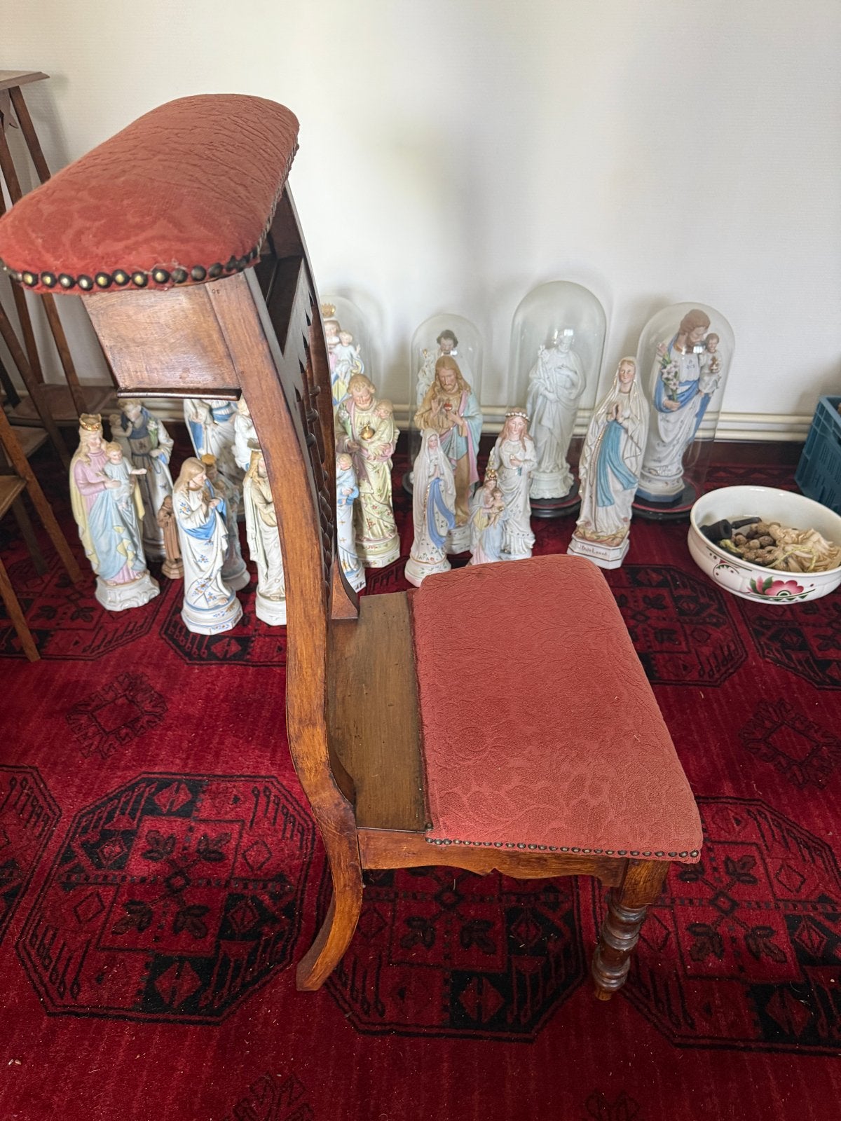 Antieke kerkstoel / bidbankje, Antiek en Kunst, Ophalen