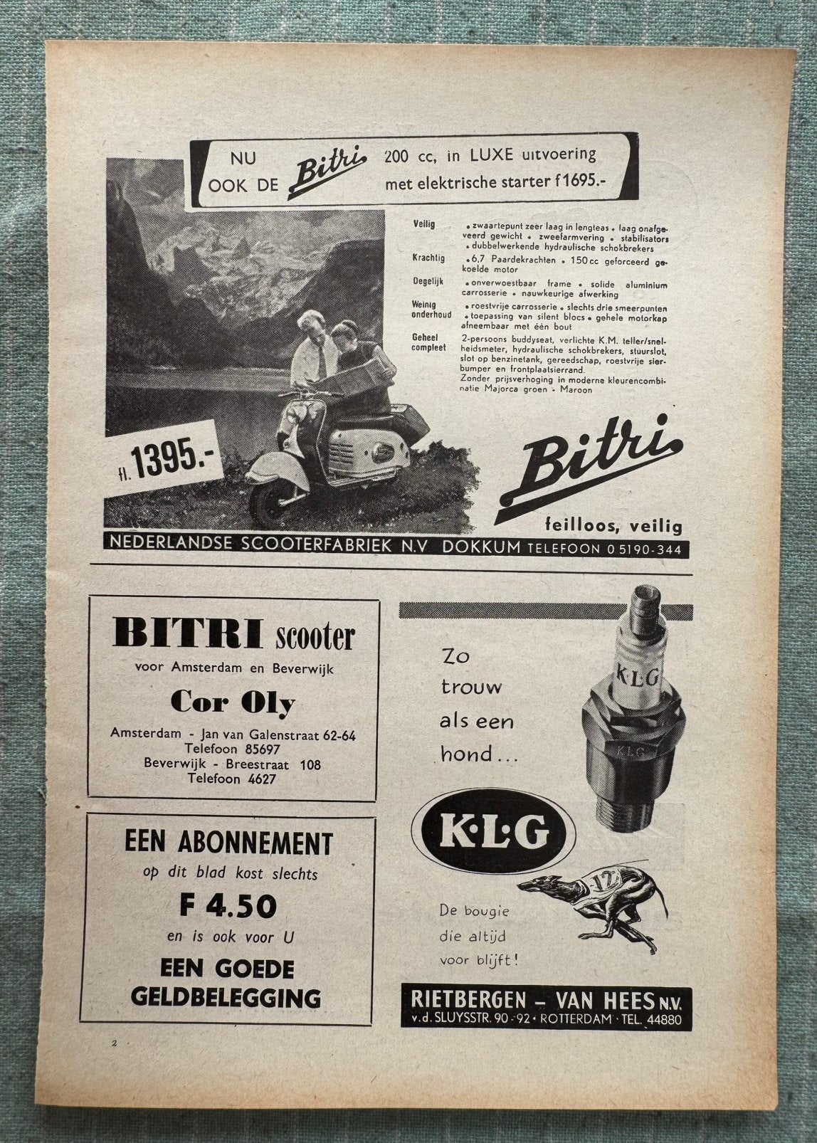 Advertentie Bitri scooter 200cc Dokkum, Verzenden, Zo goed als nieuw, Motoren