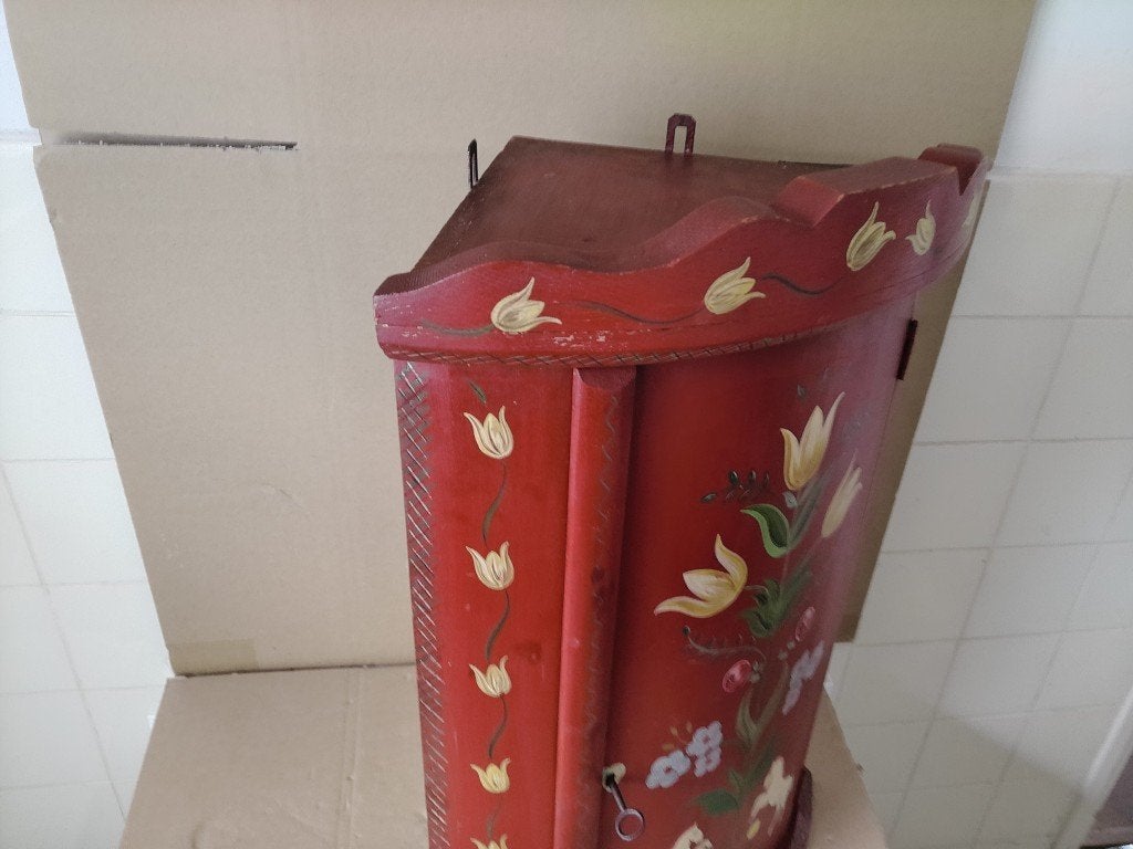 Veldhoeve Handwerk vintage hoek kastje 70cm Collector's item, Ophalen of Verzenden