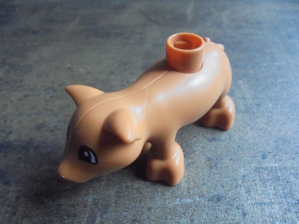 Lego Duplo Animal Pig Semicircular Eyes (zie foto's) 8, Ophalen of Verzenden, Gebruikt, Losse stenen, Duplo