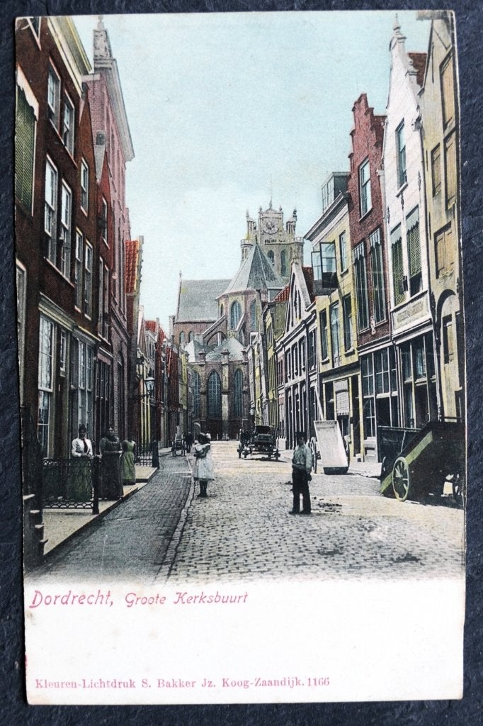 Dordrecht, Groote Kerksbuurt, handkarren, Verzenden, Voor 1920, Ongelopen, Zuid-Holland