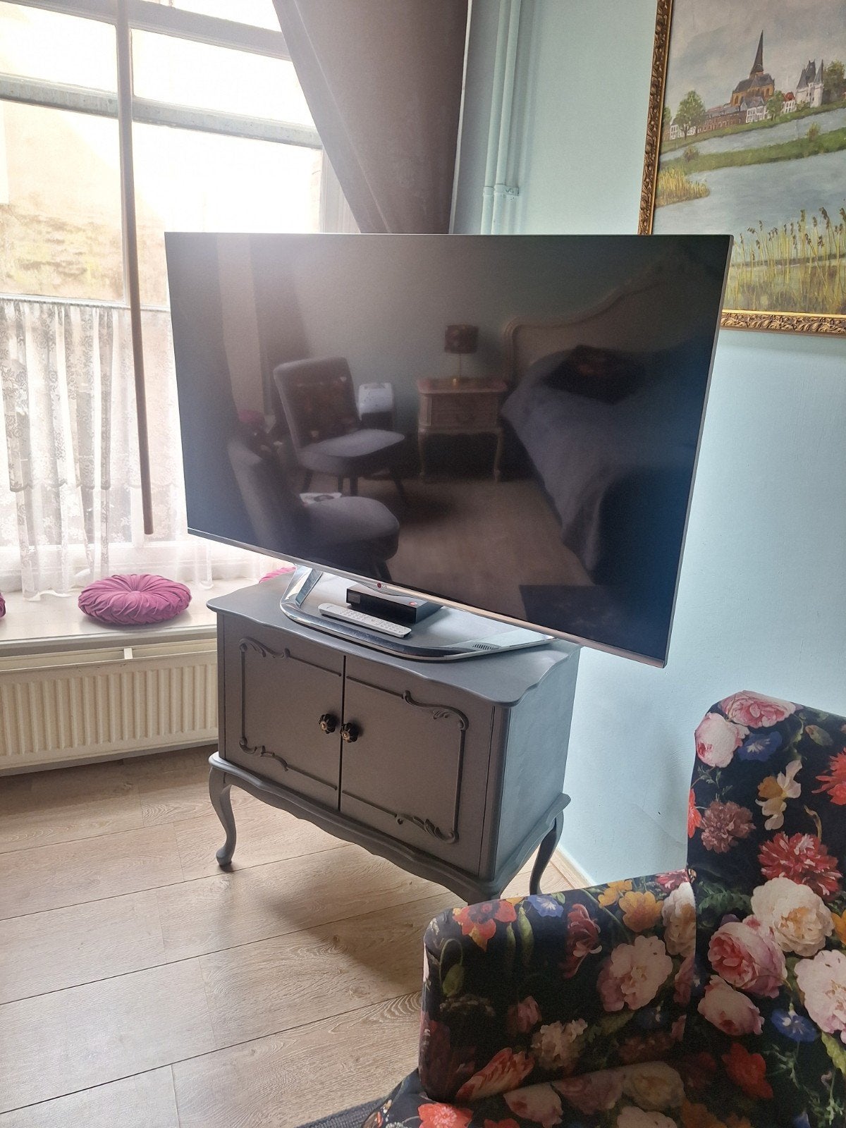 lg tv 55inch smart tv, Ophalen, 50 Hz, Zo goed als nieuw, 100 cm of meer