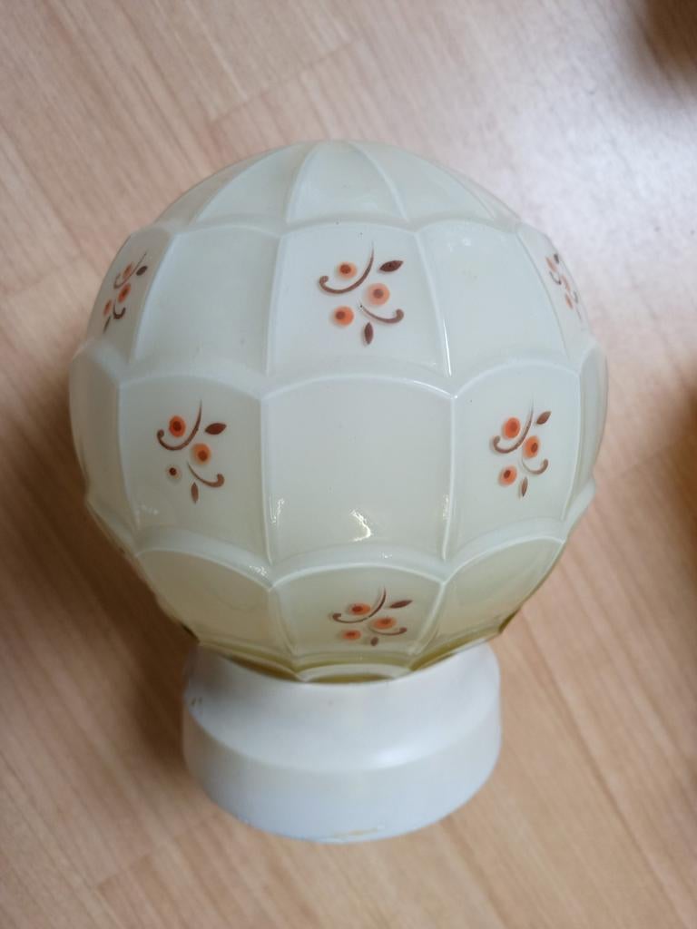 Zeldzame jaren 30 Thabur Art Deco plafondlamp fijne staat., Ophalen of Verzenden, Gebruikt, Glas, Art Deco, BAUHAUS
