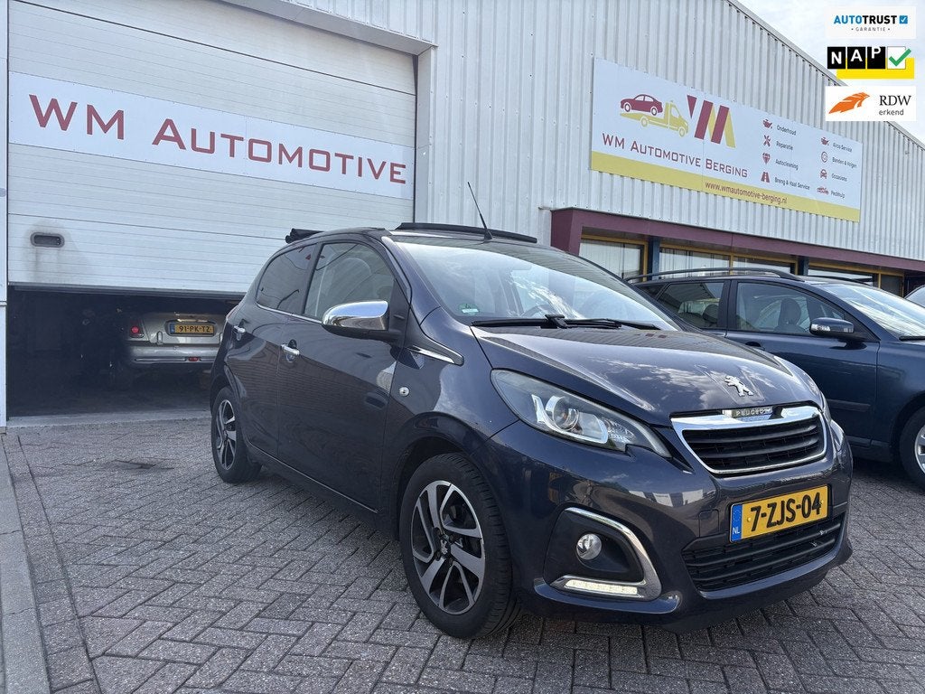 Peugeot 108 1.2 VTi Allure CABRIO LEDER, Voorwielaandrijving, Euro 5, Gebruikt, Zwart