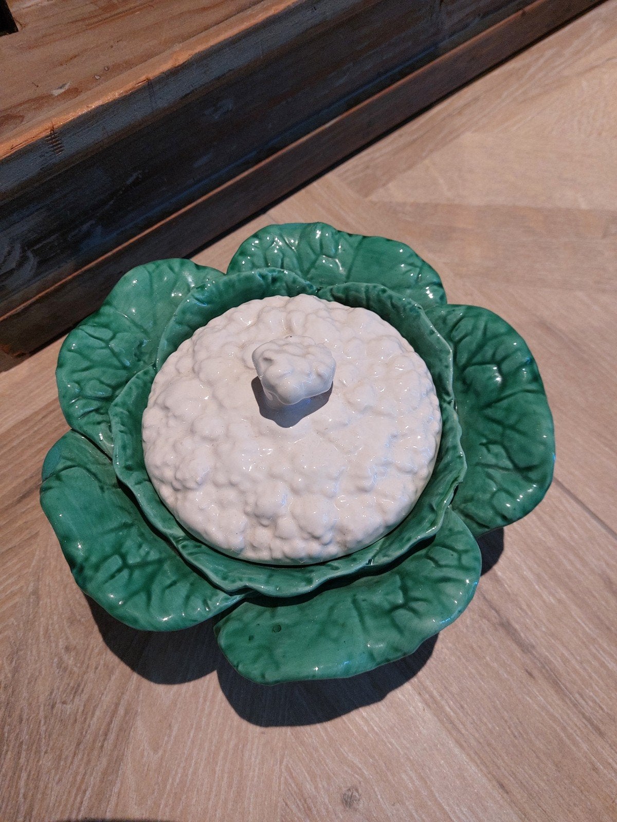 Vintage Jaren '70 Bloemkool Terrine - Goede Staat, Antiek en Kunst, Ophalen of Verzenden