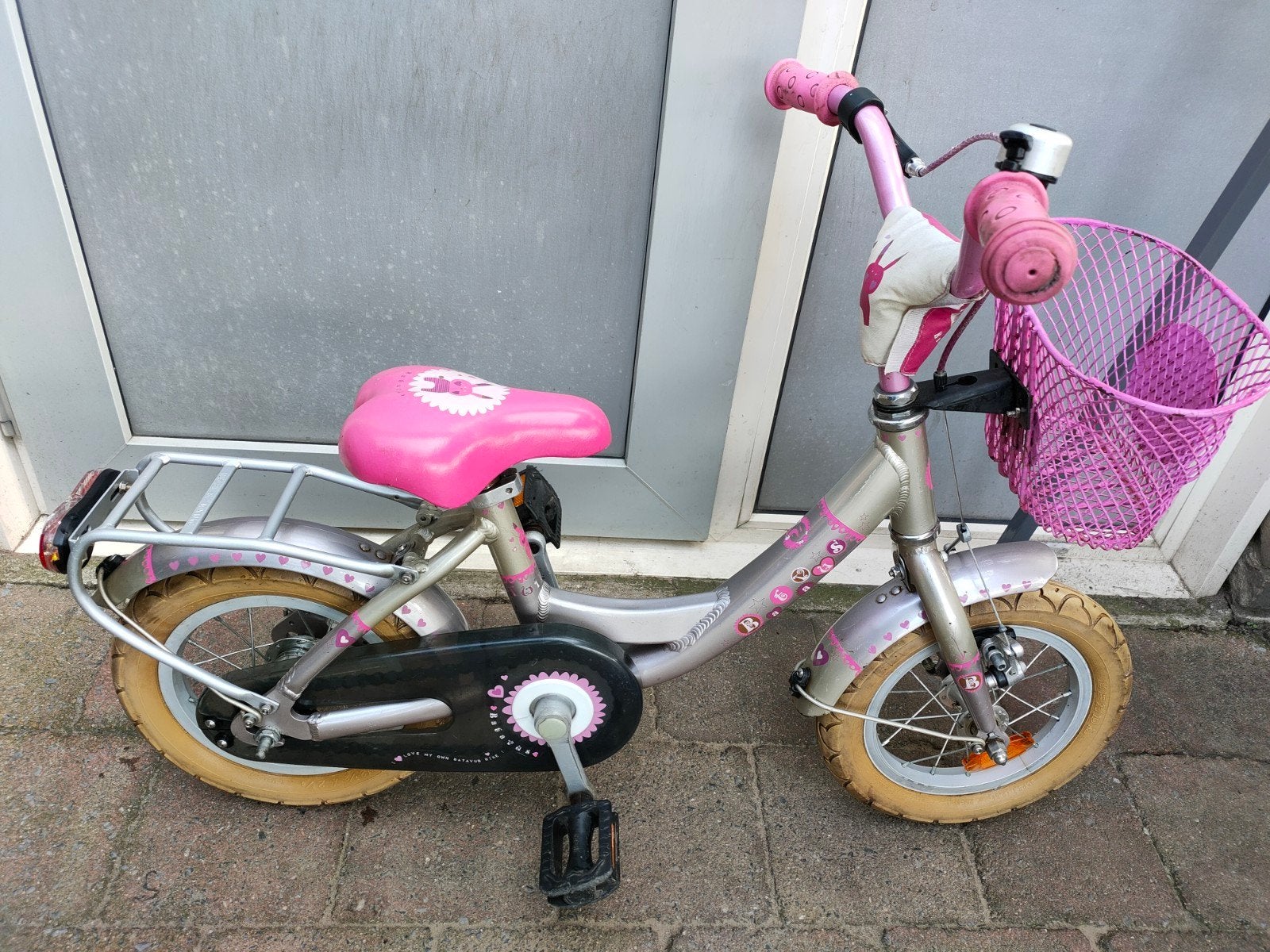12 inch Batavus kinderfiets met hand- en terugtraprem, Ophalen, Terugtraprem, Gebruikt, Batavus