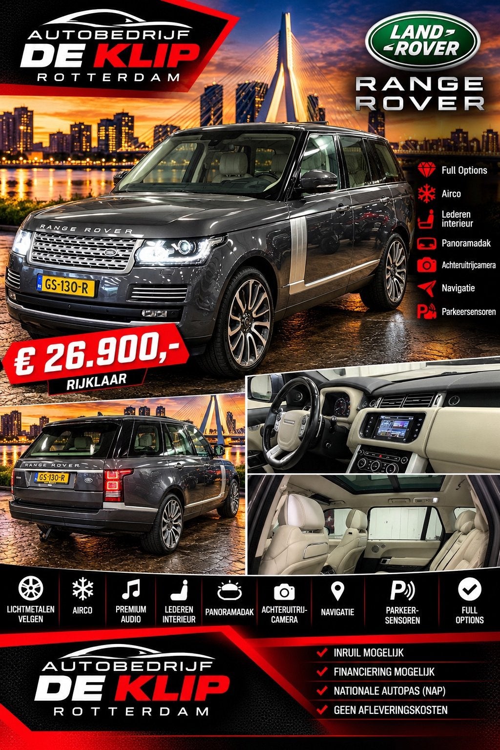 Land Rover Range Rover 3.0 TDV6 Autobiography|1e eigenaar|NL, Auto's, Automaat, Dealer onderhouden, Gebruikt, 2993 cc