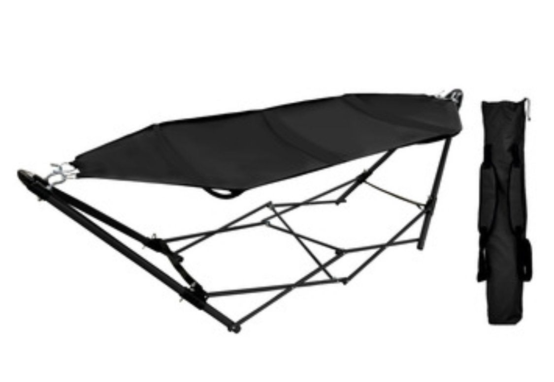 Opvouwbare hangmat met standaard en zonnescherm, Ophalen, Binnen, Nieuw, Met standaard