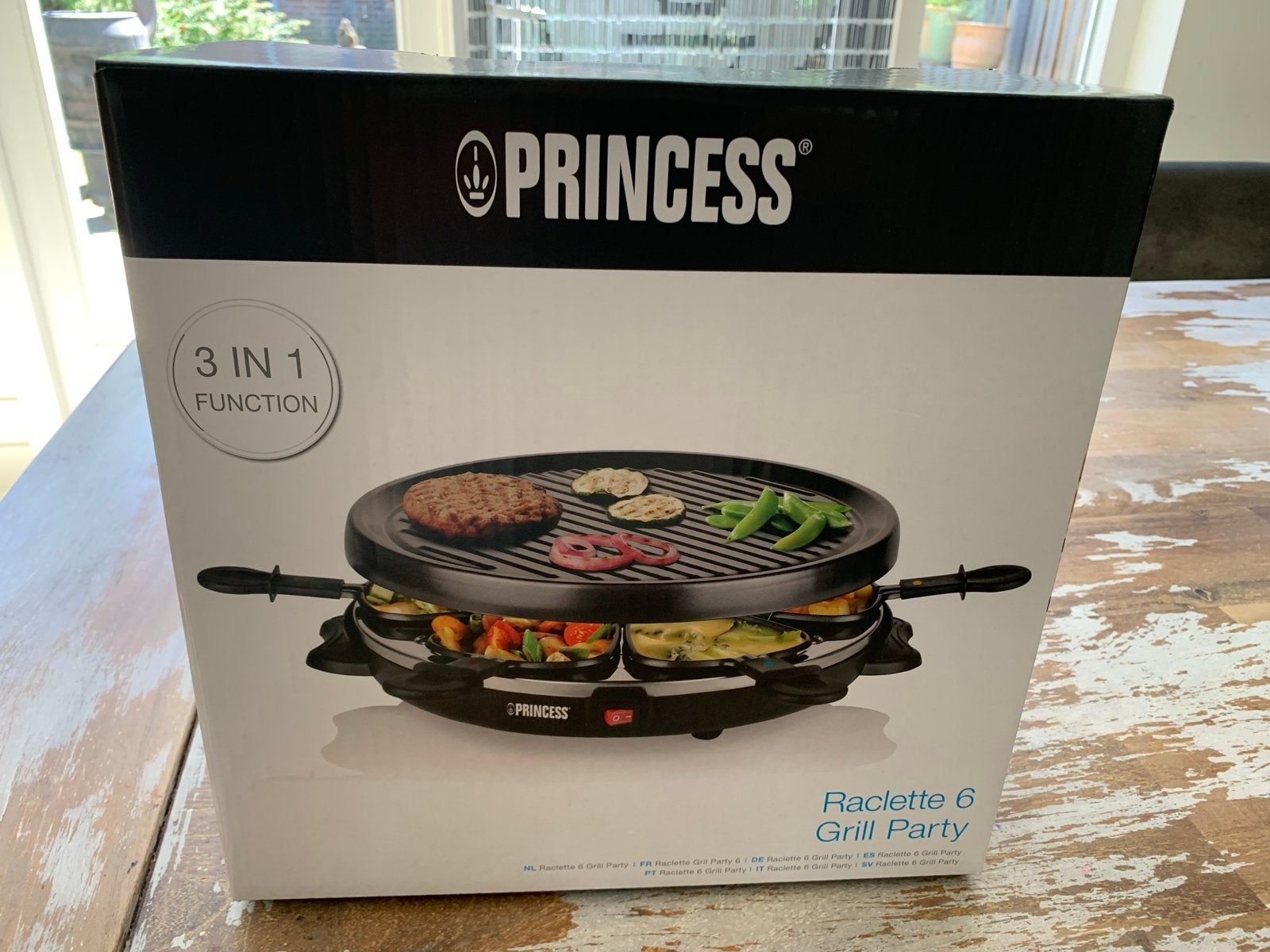 Princess Raclette 6 Grill Party - Nieuw in doos, Witgoed en Apparatuur, Ophalen of Verzenden, Nieuw, 4 t/m 7 personen