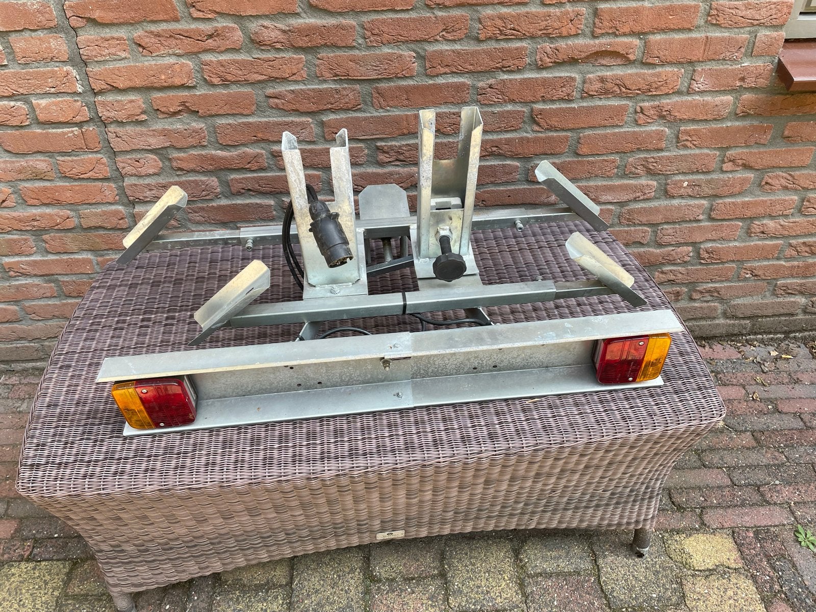 Stevige trekhaakdrager voor 2 fietsen, Ophalen, 2 fietsen, Gebruikt, Trekhaakdrager