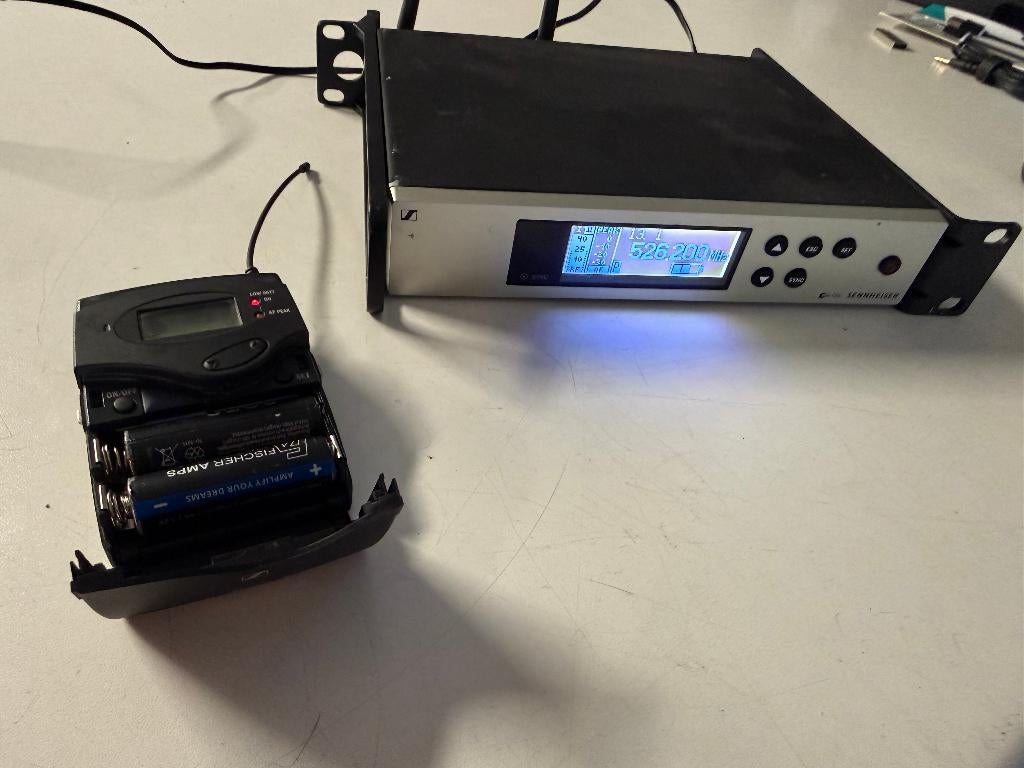 Sennheiser EW100 G4 A-band | ontvanger + beltpack |rackmount, Ophalen of Verzenden, Zo goed als nieuw, Zangmicrofoon, Draadloos