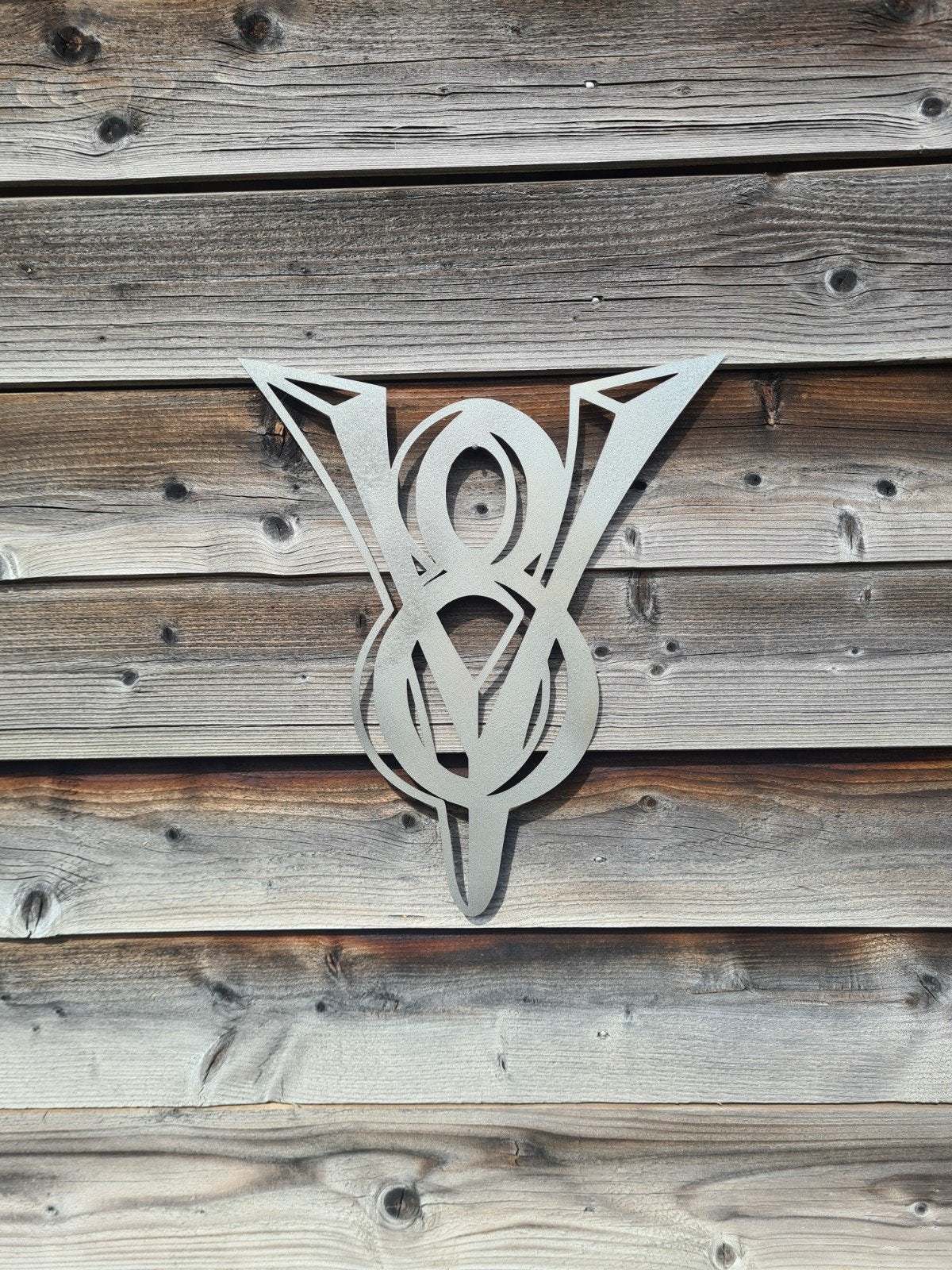 V8 logo rvs, Ophalen of Verzenden, Gebruikt