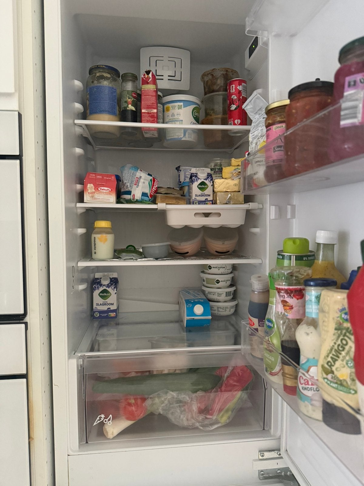 IKEA koelvriescombi TINAD, Ophalen, Zonder vriesvak, 200 liter of meer, 160 cm of meer