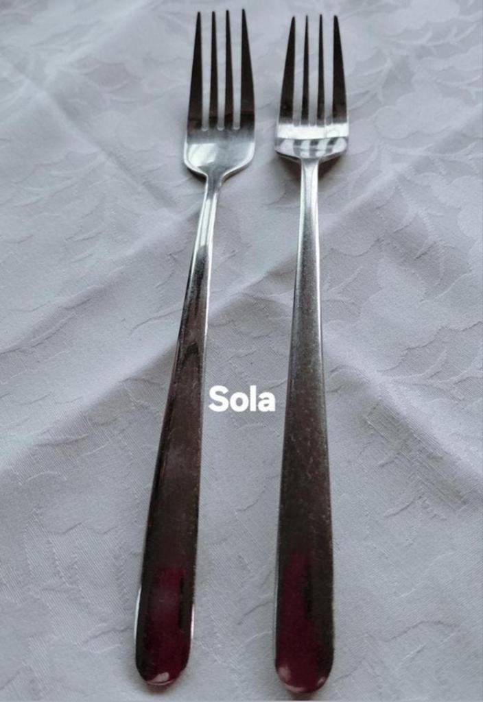 Sola grote vorken gladde handvatten, Huis en Inrichting, Keuken | Bestek, Ophalen of Verzenden, Rvs of Chroom