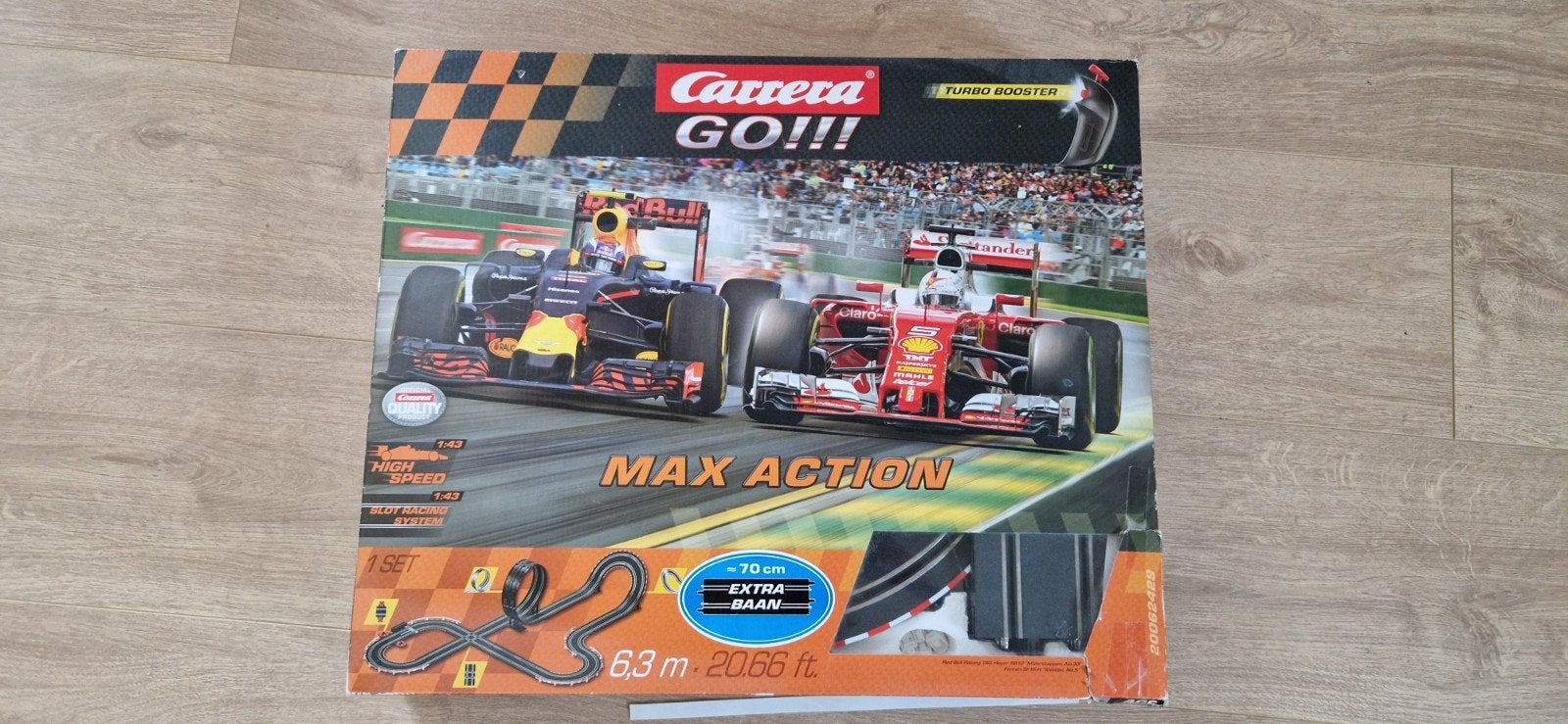 Carrera GO!!! Max Action Racebaan - F1 Red Bull vs Ferrari, Ophalen, Racebaan, Zelf te bouwen, Carrera