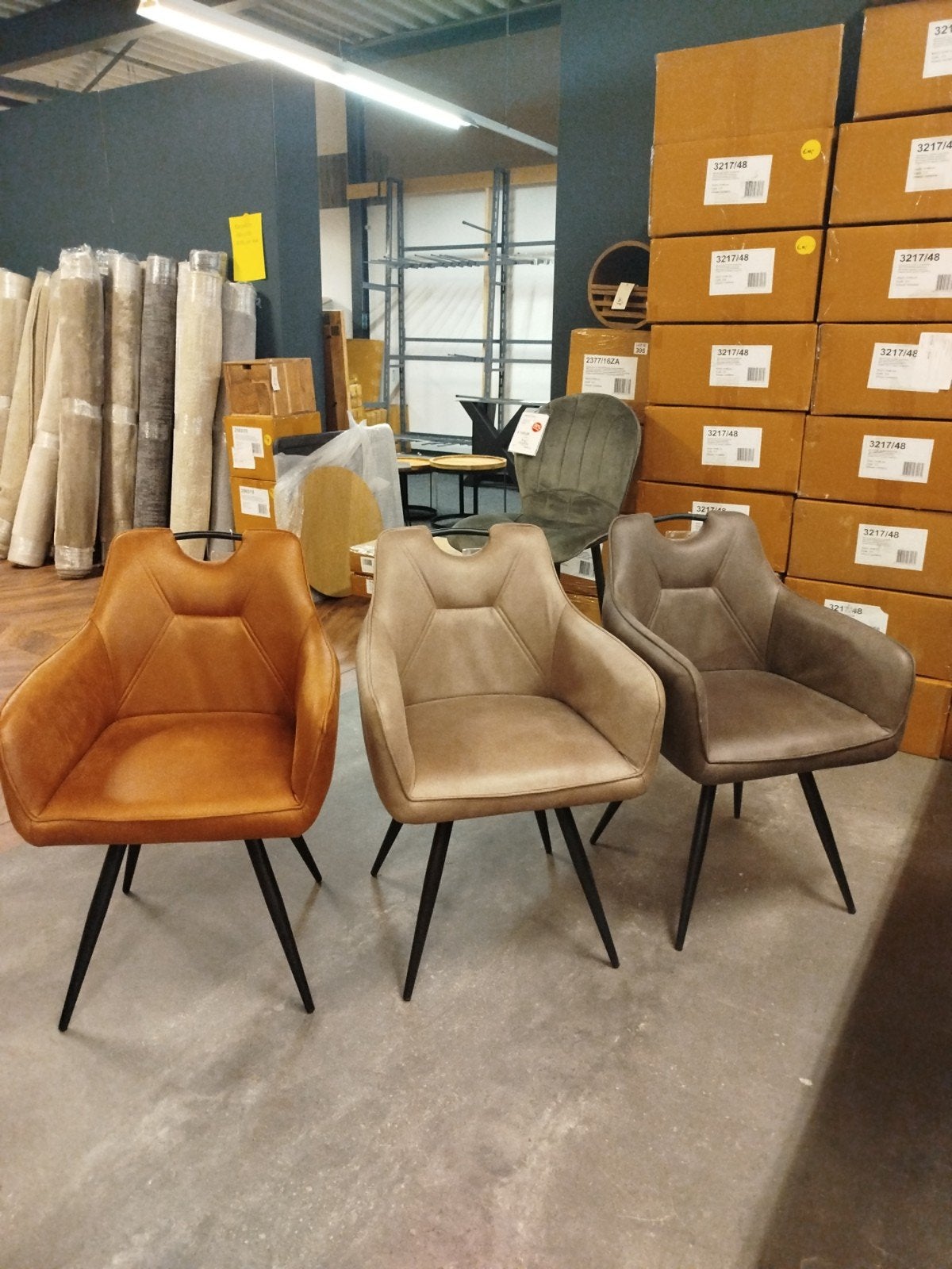 6 eetkamerstoelen Diana, microvezel, 3 kleuren, Huis en Inrichting, Stoelen, Ophalen