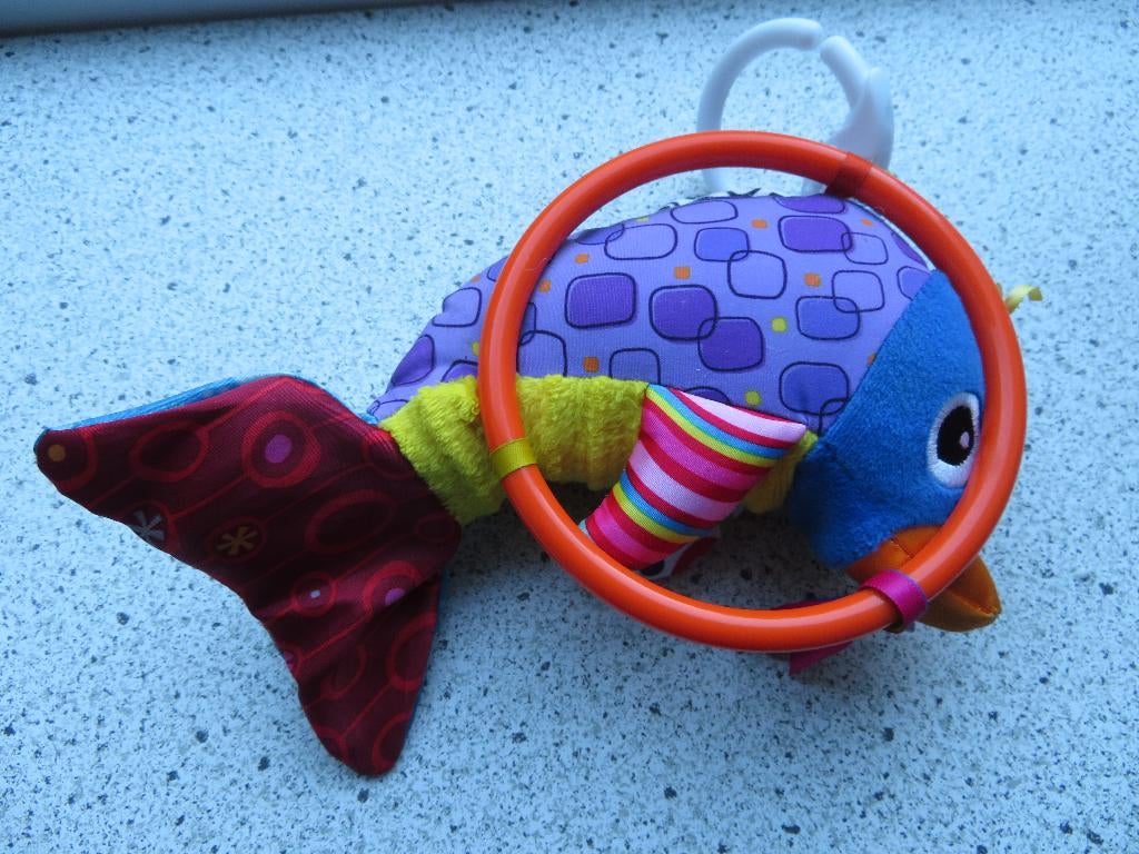 Flipping Felipe flipper dolfijn Lamaze Tomy babyspeeltje, Ophalen of Verzenden, Gebruikt, Overige typen, Met geluid
