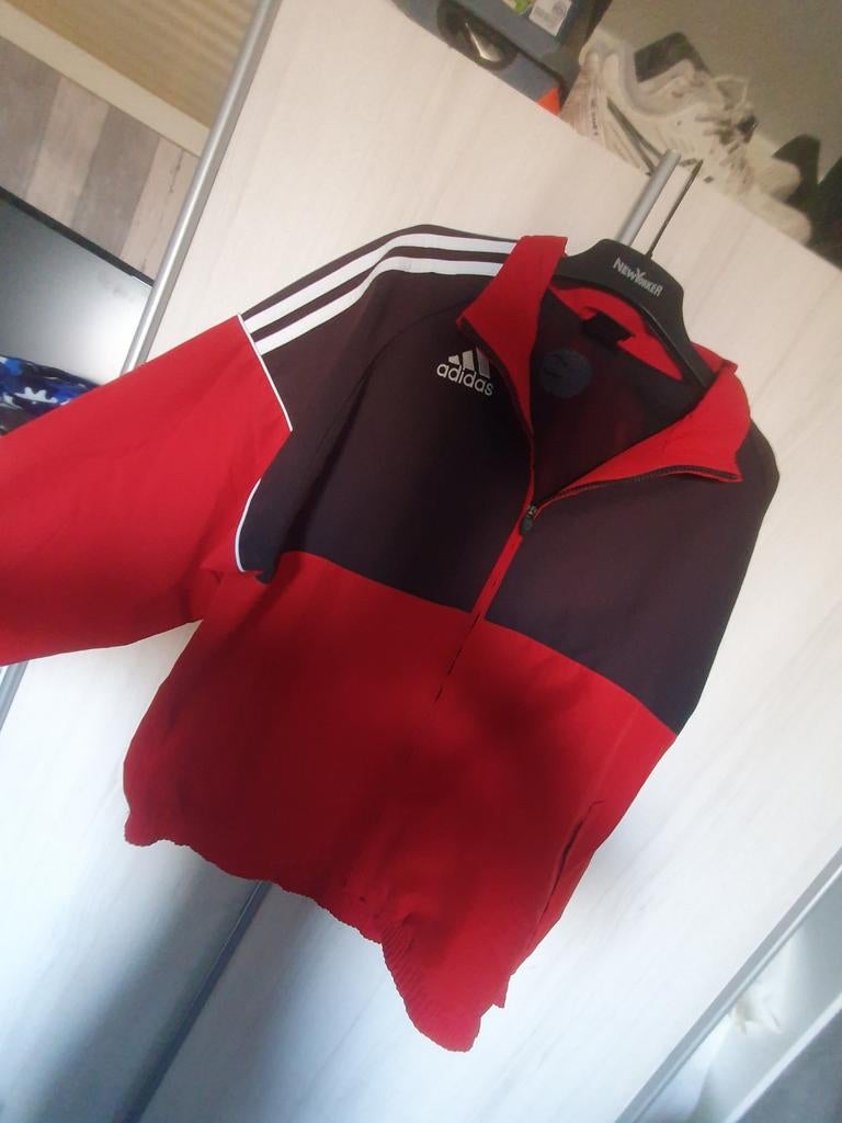 Adidas trainingsjack rood zwart, Ophalen of Verzenden
