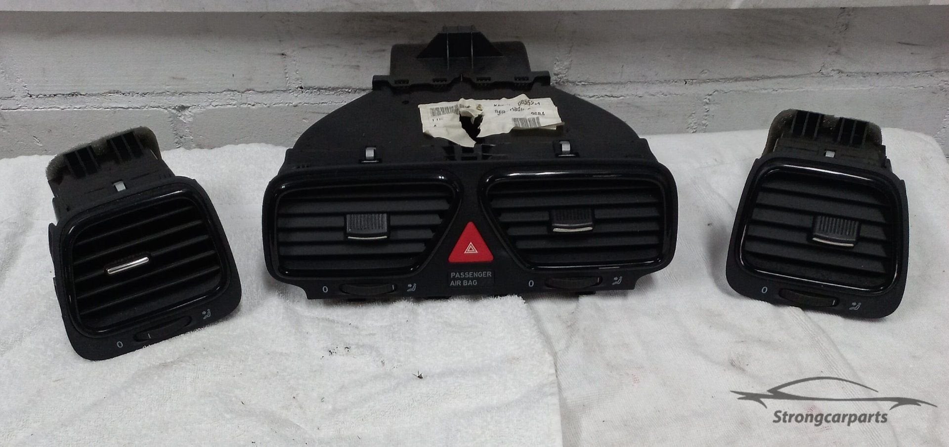 Luchtrooster set VW Scirocco Golf 6 zwart hoogglans., Gebruikt, -, Volkswagen, -