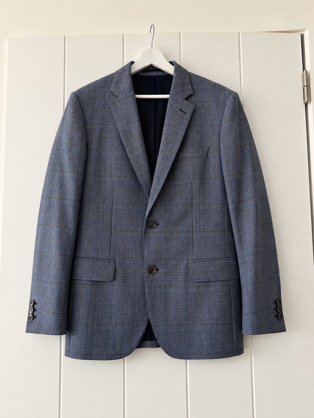 Café Costume Colbert | Size 48 | 71% Lana Wol, Ophalen of Verzenden, Zo goed als nieuw, Maat 48/50 (M), Blauw
