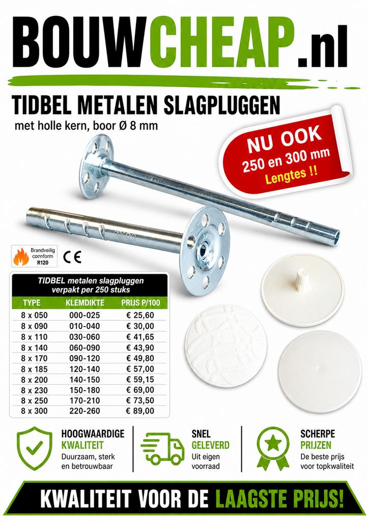 Foto 10 van Gevelplaat bevestigers BOUWCHEAP de goedkoopste